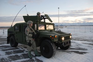 Members of the 49th Missile Defense Battalion patrol the Ground-based Interceptor Missile Defense Complex at Fort Greely, Alaska - Photo by Master Sgt. Michael Smith.
