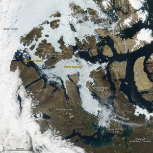 Northwest Passage, Late August 2009 - Photo by NASA